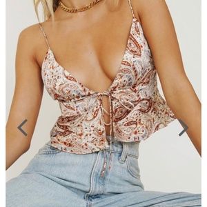 COPY - Verge Girl Stevie Nicks Tie Front Top